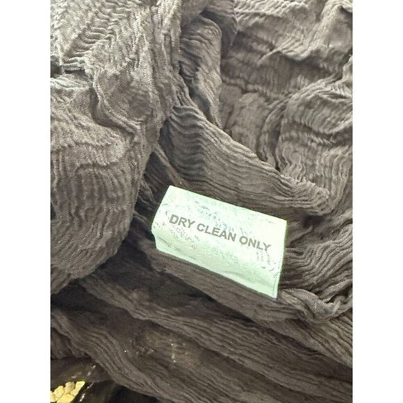 Manish Vaid Dress Cover-Up Size M Black Gold Embellished Resort Beach Poolside - Picture 13 of 14